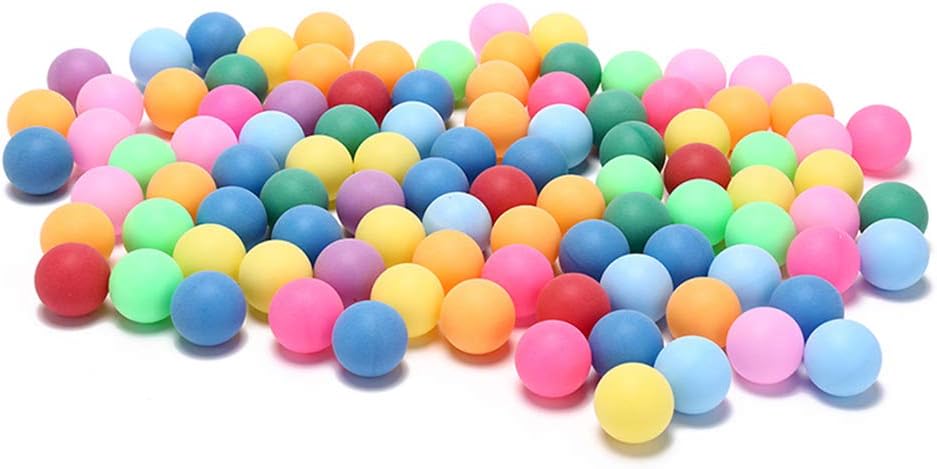 Colorful ping pong balls