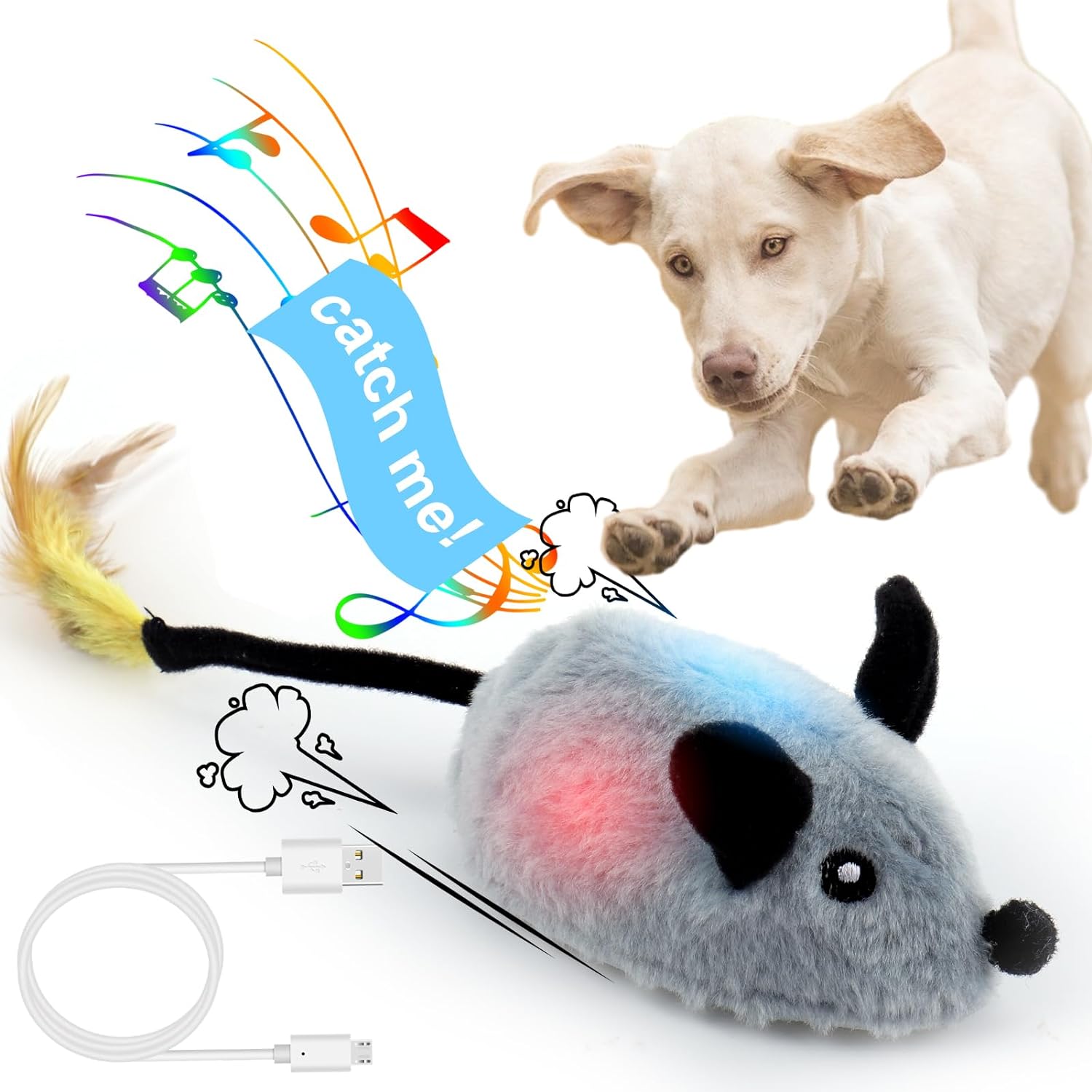 Moving Mouse Dog Toy