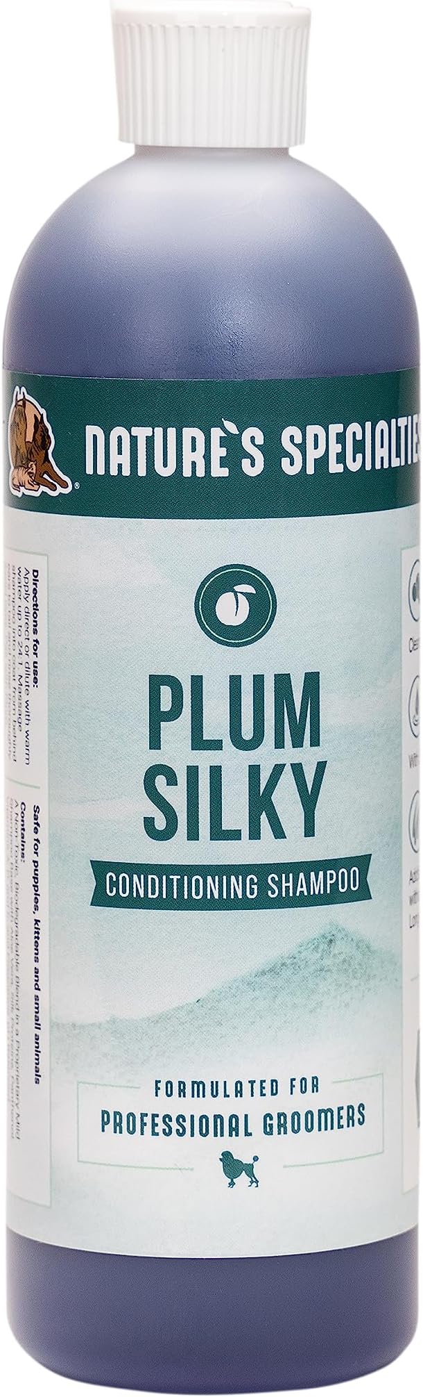 Experience the goodness of Nature's Specialties Plum Silky Conditioning Shampoo, a concentrated formula for silky smooth hair.