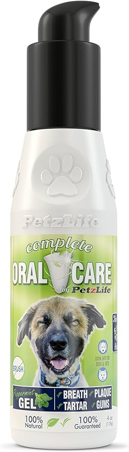 Keep your furry friend's teeth clean and healthy with Petzlife Complete Oral Care Gel for dogs