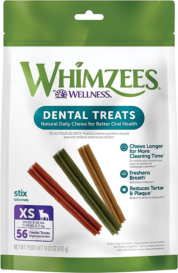 Whimzees dental treats: a tasty way to keep your dog's teeth healthy and clean!